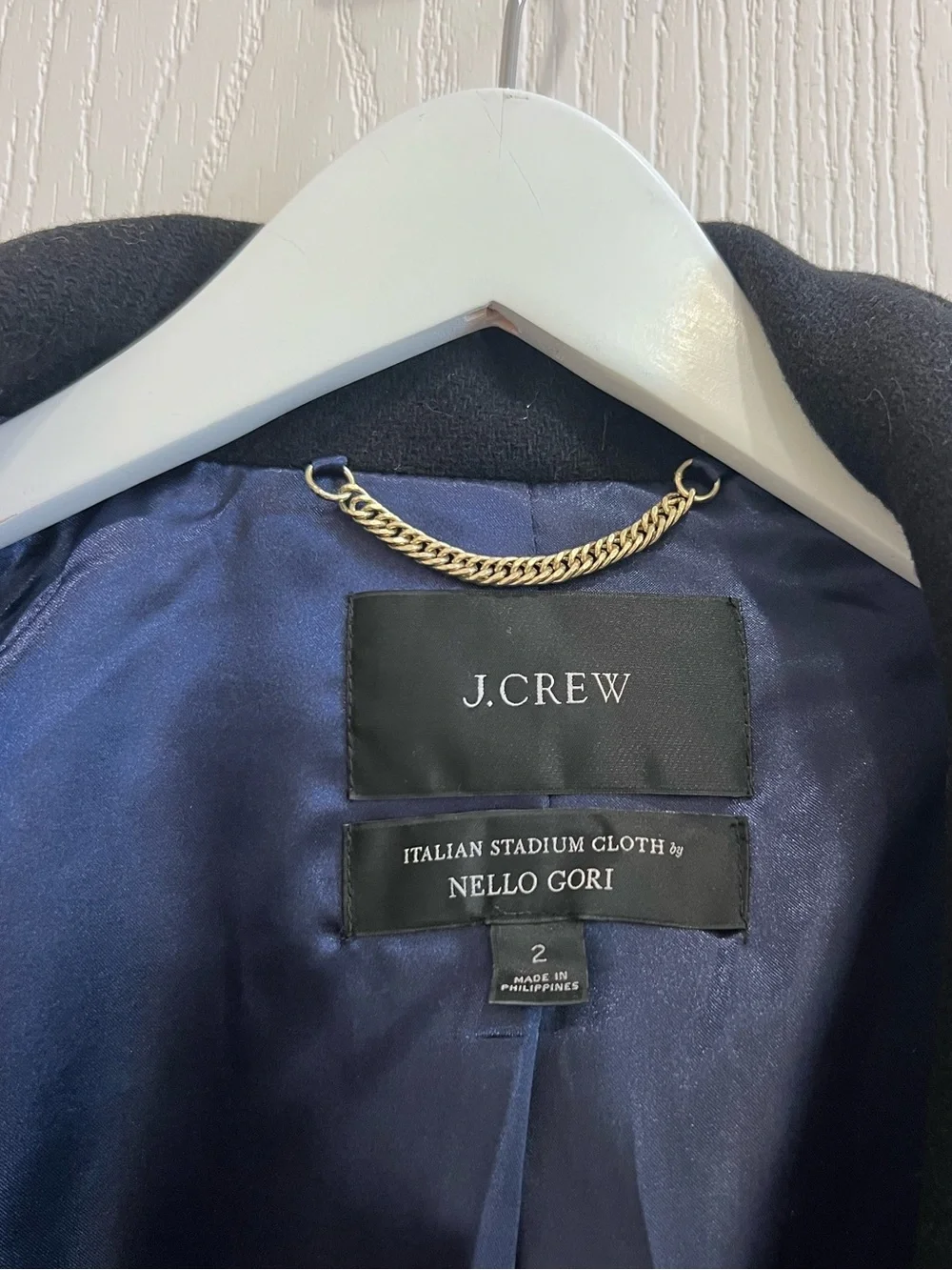 J. Crew Cocoon Italian Stadium Cloth Wool Coat